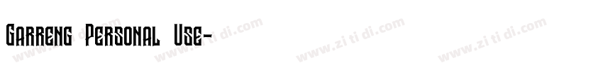 Garreng Personal Use字体转换